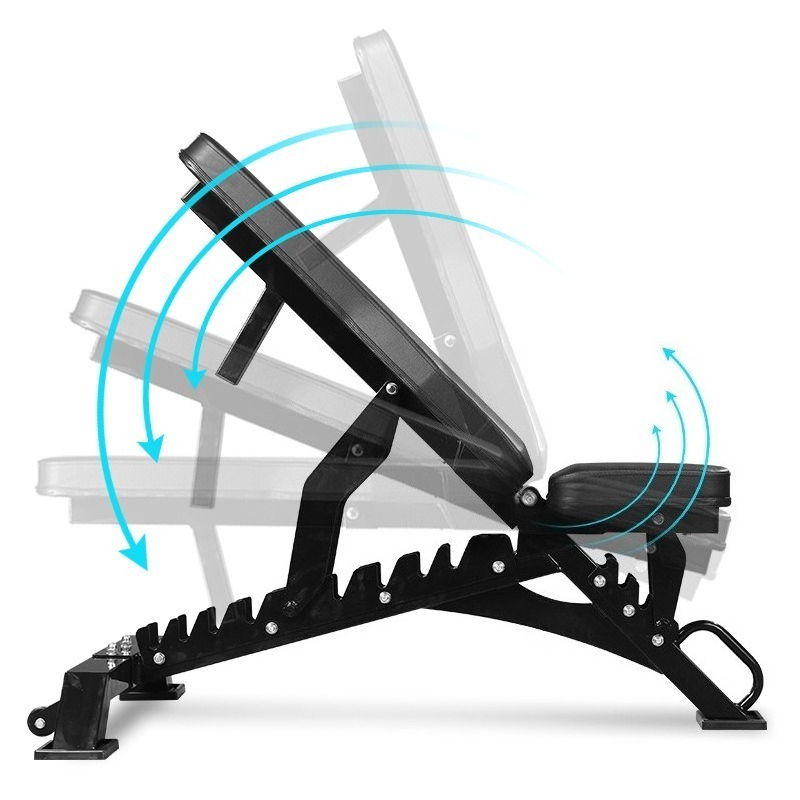Adjustable Dumbbells - Commercial Metal Adjustable Dumbbell Bench Foldable